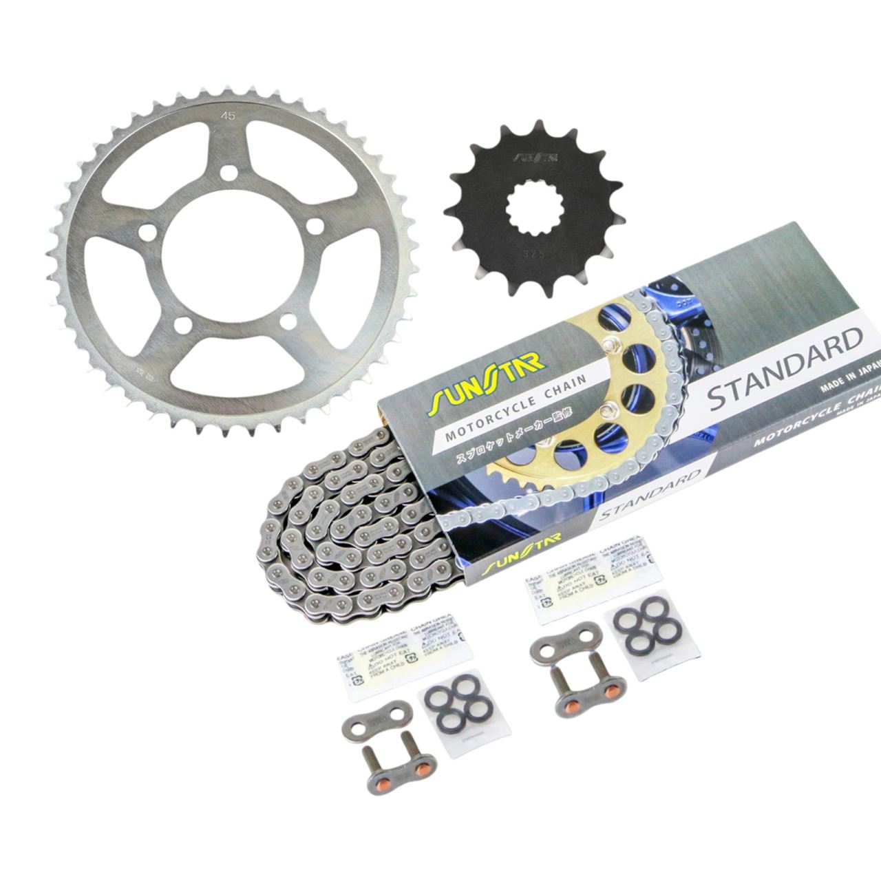 サンスター KS3D805 スプロケット&チェーンキット スタンダード 520 フロント15T リア45T 3点セット SV400 98年-06年 SUNSTARチェーン スプロケ チェーン|バイクマン 店