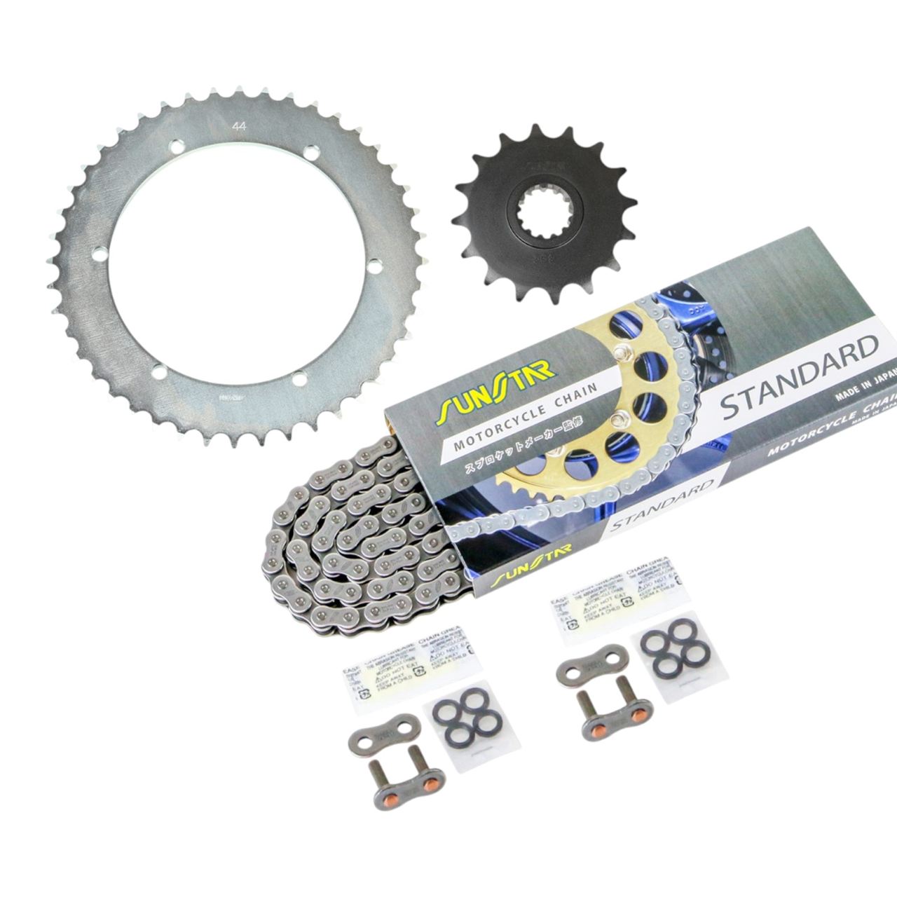 サンスター KS3F805 スプロケット&チェーンキット スタンダード 520 フロント16T リア44T 3点セット SR500 520コンバート 88年-00年 スプロケ チェーン