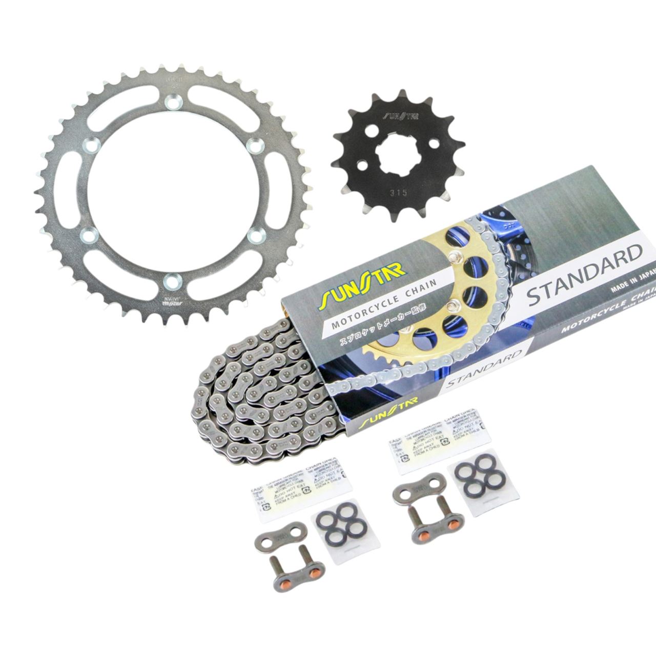 サンスター KS3H605 スプロケット&チェーンキット スタンダード 520 フロント14T リア42T 3点セット KLX250 SR ES 93年-00年 スプロケ チェーン