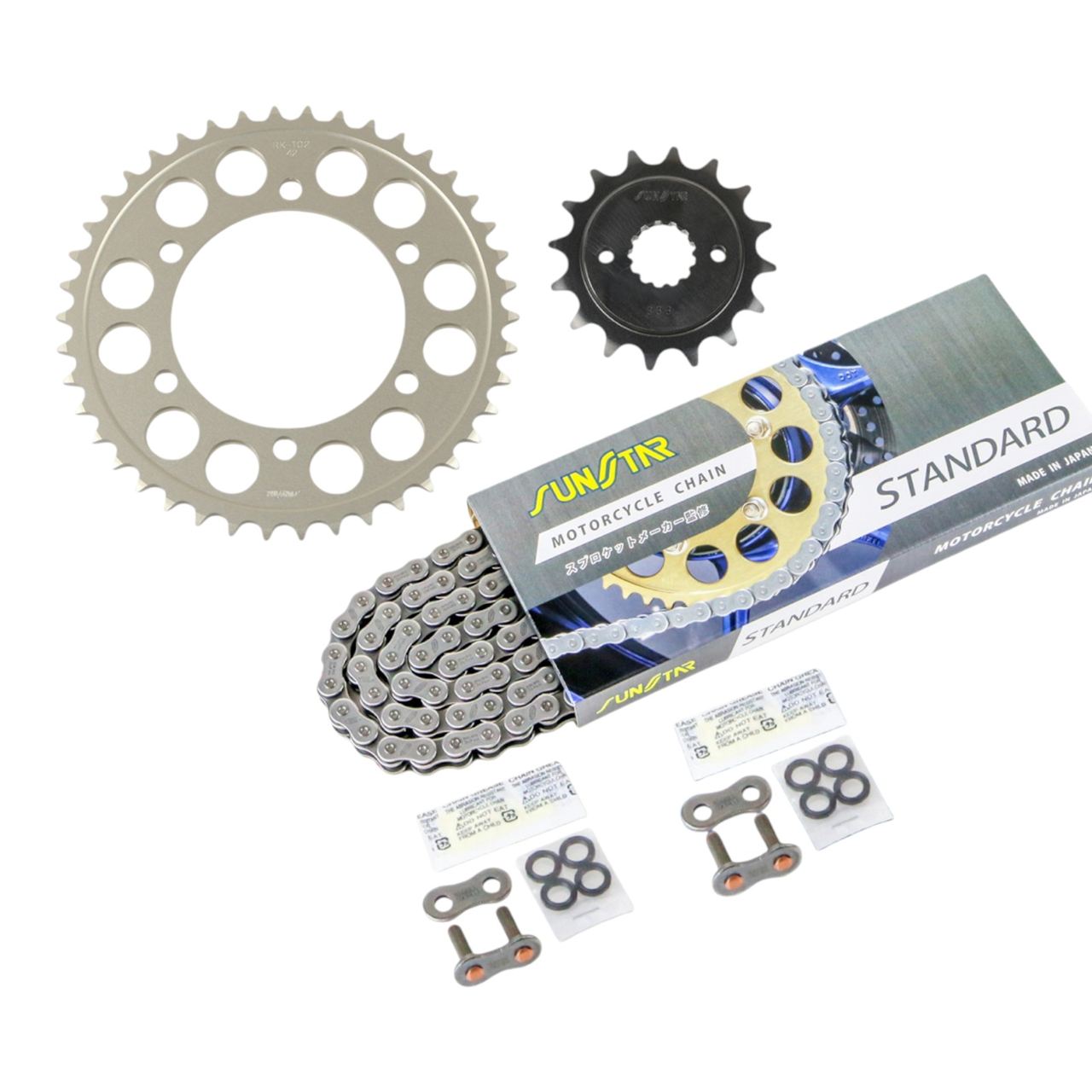 サンスター KS3K601 スプロケット&チェーンキット スタンダード 520 フロント16T リア42T 3点セット EX-4 94年-95年 / GPZ400S 86年-88年 スプロケ チェーン
