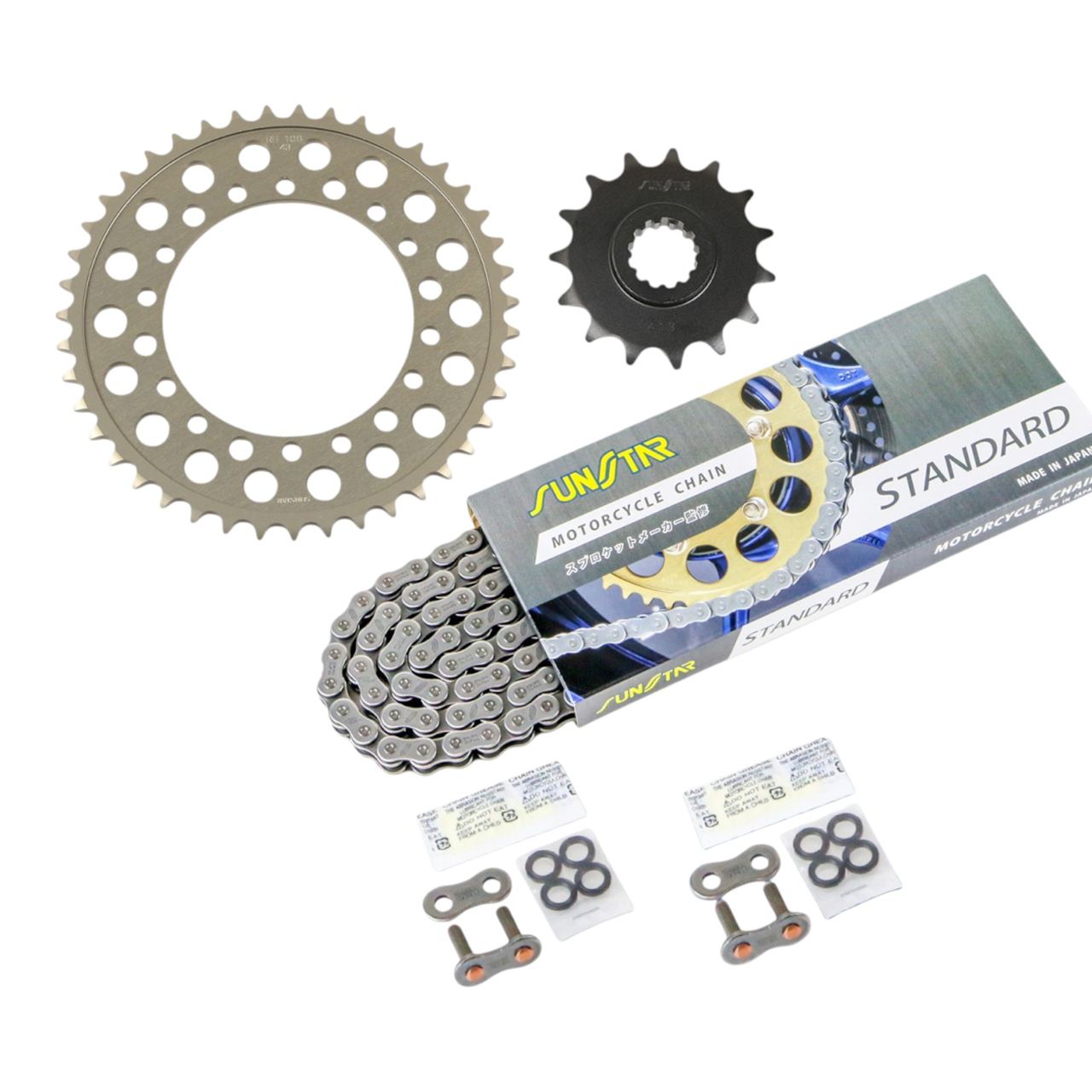サンスター KS40411 スプロケット&チェーンキット スタンダード 525 フロント15T リア43T 3点セット ZRX400/2 94年-97年 スプロケ チェーン