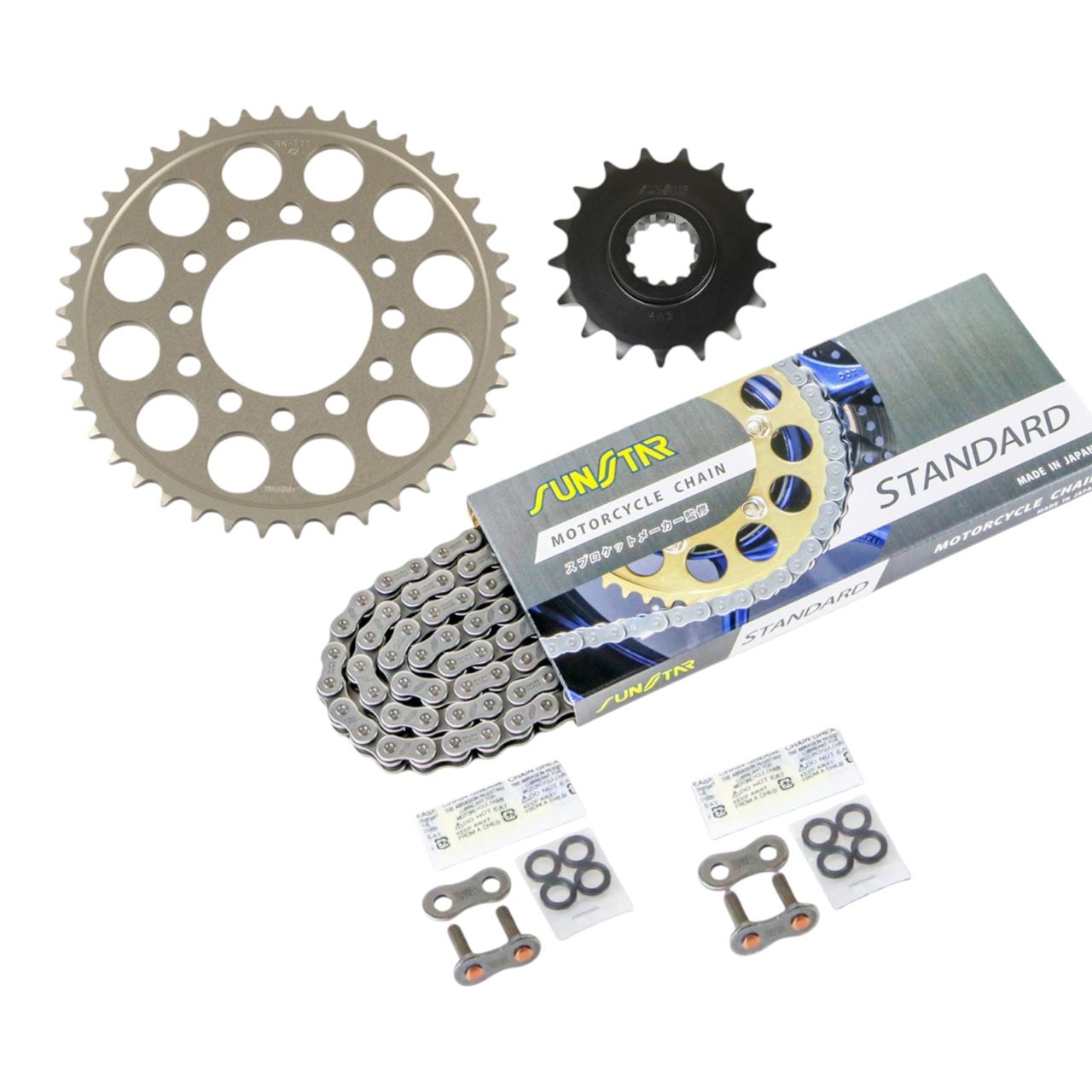 サンスター KS40811 スプロケット&チェーンキット スタンダード 525 フロント17T リア42T 3点セット ZRX1200/R/S 01年-08年 スプロケ チェーン｜バイクマン　店 21,840円