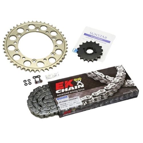 サンスター KE34042 スプロケット&チェーンキット シルバー 520 フロント14T リア43T ゼルビス 91-97年 3点セット ThreeDチェーン スプロケ チェーン セット