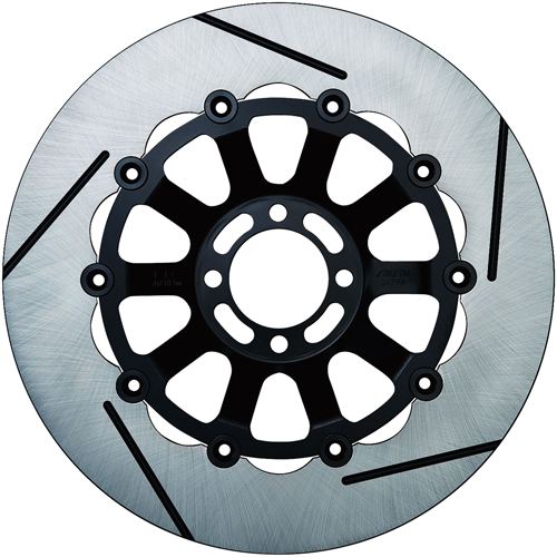 サンスター T-12SLF トラッドタイプ2 フロントディスクローター フルフローティング 左用 320mm ブラック 1枚 Z1-R Z1000 ブレーキディスク ブレーキ パーツ