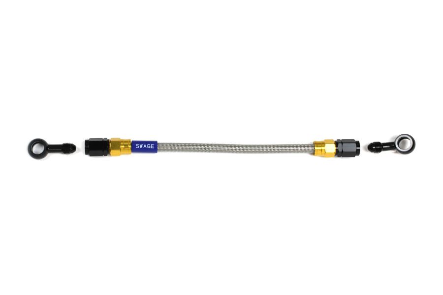 メッシュ ブレーキホース 1300mm クリアホース/ゴールド×ブラック ST-20 スウェッジライン GAK-1112M-1300 イージーオーダーホース プロト