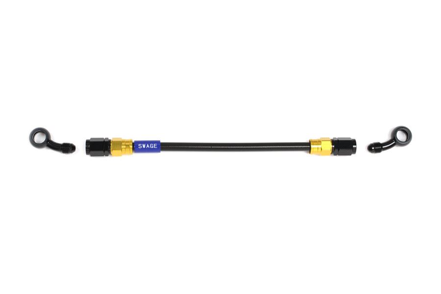 メッシュ ブレーキホース 1400mm ブラックスモークホース/ゴールド×ブラック SD-SD スウェッジライン GAKB-1313M-1400 イージーオーダーホース プロト