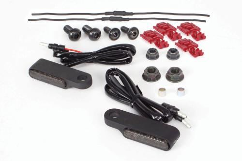 SP武川 05-08-0643 オーバルミニLEDウインカー スモーク 2個セット 汎用(DC12V) ウィンカー 方向指示器 車検対応 スリム 小型 タケガワ