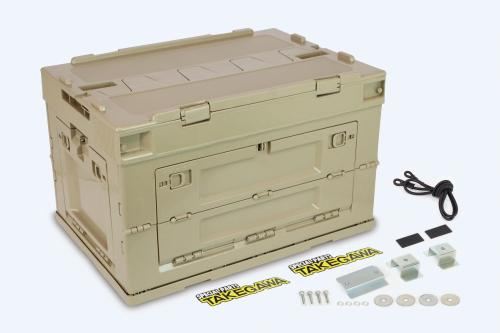 SP武川 08-01-0193 キャリアコンテナセット50L タン 525×365×340mm CT125 ハンターカブ 荷物 収納 積載 ボックス 折り畳み タケガワ