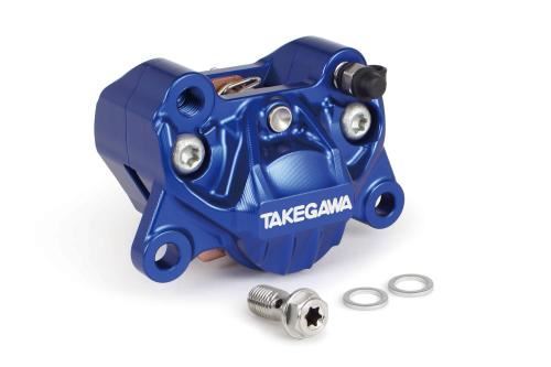 武川 06-08-0269 アルミビレット2POTキャリパー ブルー ピッチ84mm ピストンφ34 汎用 バイク アルミ製 TAKEGAWA
