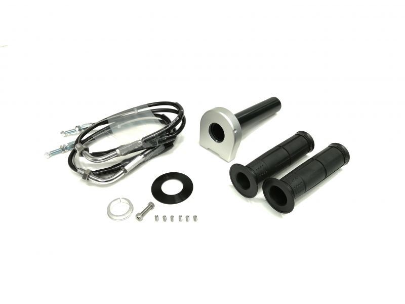 アクティブ 1062211 汎用スロットルキット タイプ2 メッキ金具 シルバー 巻取φ32 700mm|バイクマン 店