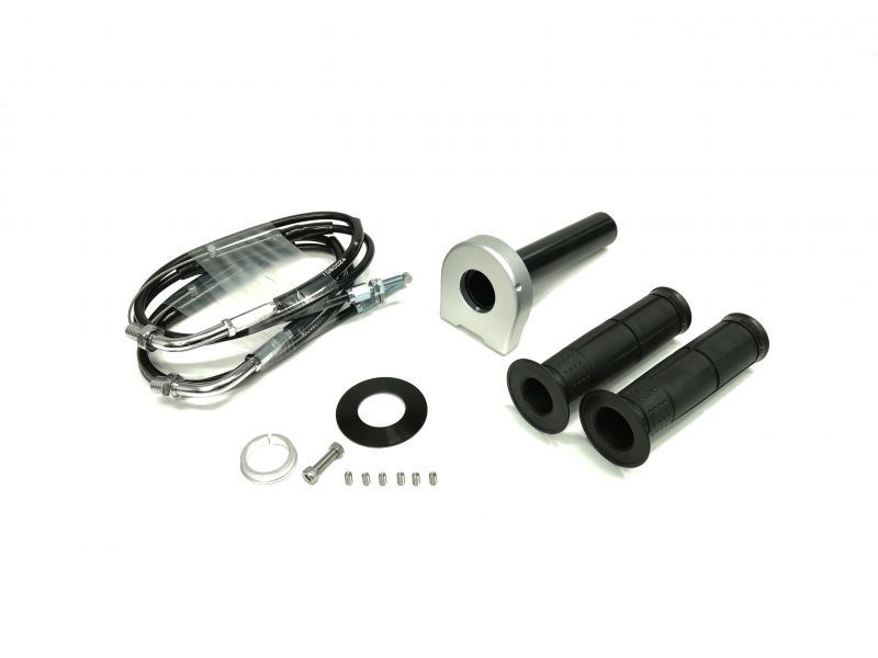 アクティブ 1062321 汎用スロットルキット タイプ2 メッキ金具 シルバー 巻取φ36 900mm|バイクマン 店