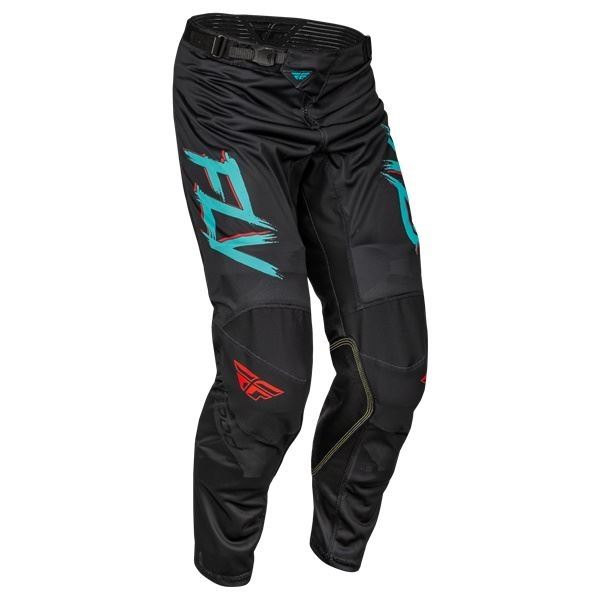 FLY 377-32234 23スプリングモデル KINETIC RAVE MXパンツ レッド/ブラック/ミント 34インチ バイク ズボン ストレッチ｜バイクマン　店