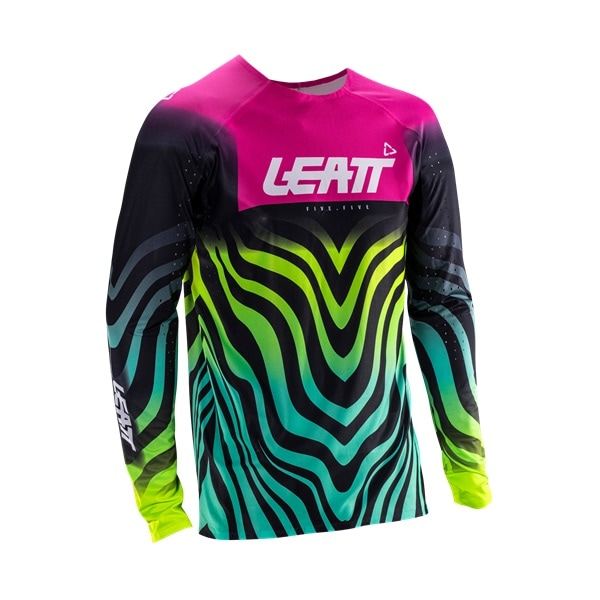 LEATT 5.5 UltraWeld MXジャージ タイガーピンク ロンT 長袖 ストレッチ メッシュ バイクウェア モトクロス リアット ウエストウッド