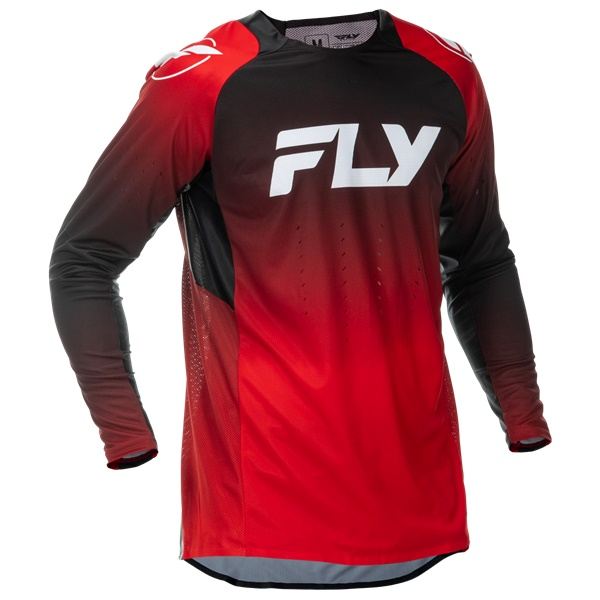 FLY EVOLUTION DST MXジャージ レッド/ブラック/ホワイト ロンT 長袖 メッシュ ストレッチ バイクウェア モトクロス フライ ウエストウッド