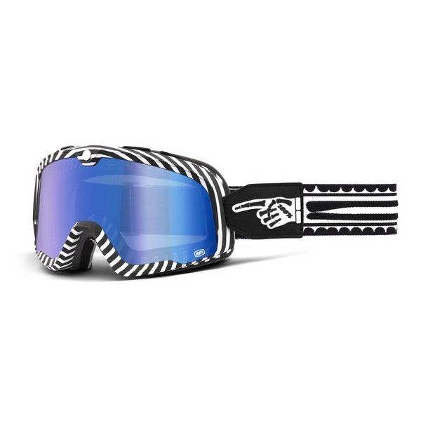 100% 50000-00002 MXゴーグル BARSTOW バーストウ Death Spray デススプレイ ブルーミラーレンズ 眼鏡 メガネ 保護 オフロード ウエストウッド|バイクマン 店