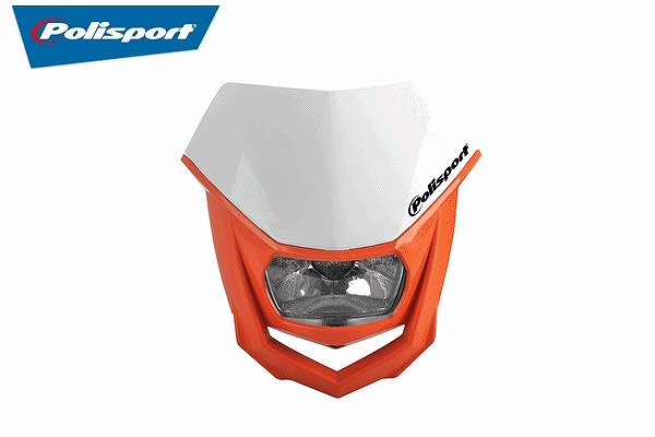 POLISPORT ポリスポーツ 8657400038 HALOヘッドライト ホワイト/オレンジ 外装 ウエストウッド|バイクマン 店