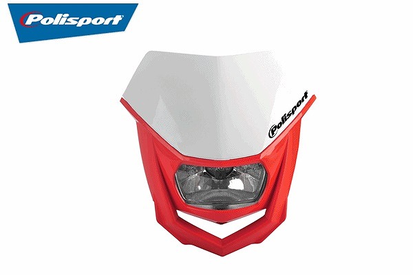 POLISPORT ポリスポーツ 8657400040 HALOヘッドライト ホワイト/レッド 外装 ウエストウッド|バイクマン 店