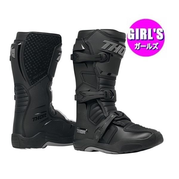 THOR 3410-2914 BLITZ XR ブーツ ブラック/グレー 6(22.0～22.5cm) MXフラットソール仕様/女性用 バイク ライディング レディース 靴 歩きやすい 軽量 17,666円