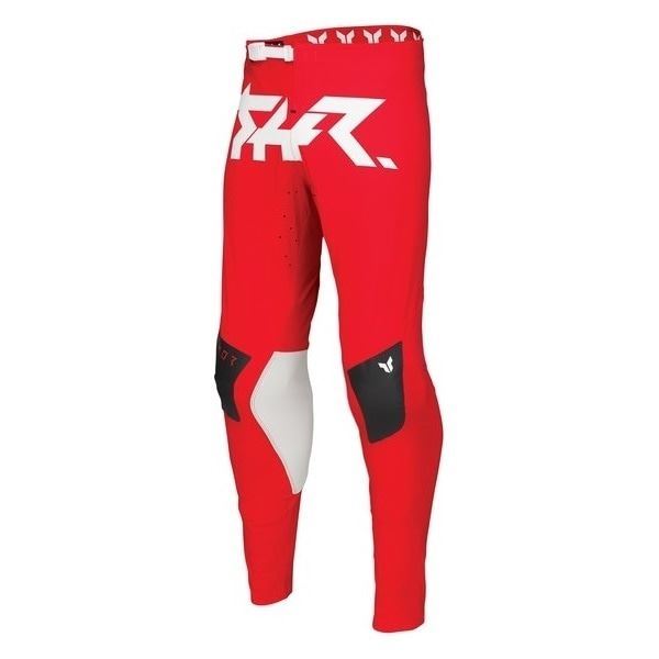 THOR 2901-11719 SPORT RIOT MXパンツ ブラック/レッド 34インチ バイク ズボン ストレッチ