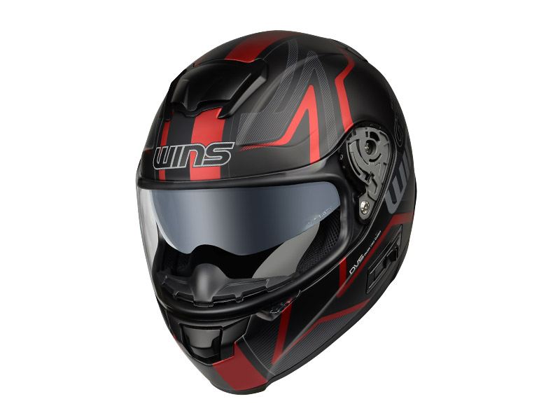 ウインズ FF-COMFORT GT-Z フルフェイス ヘルメット マットブラック×レッド FFコンフォート ダブルバイザー コンパクト バイク/二輪車用 WINS