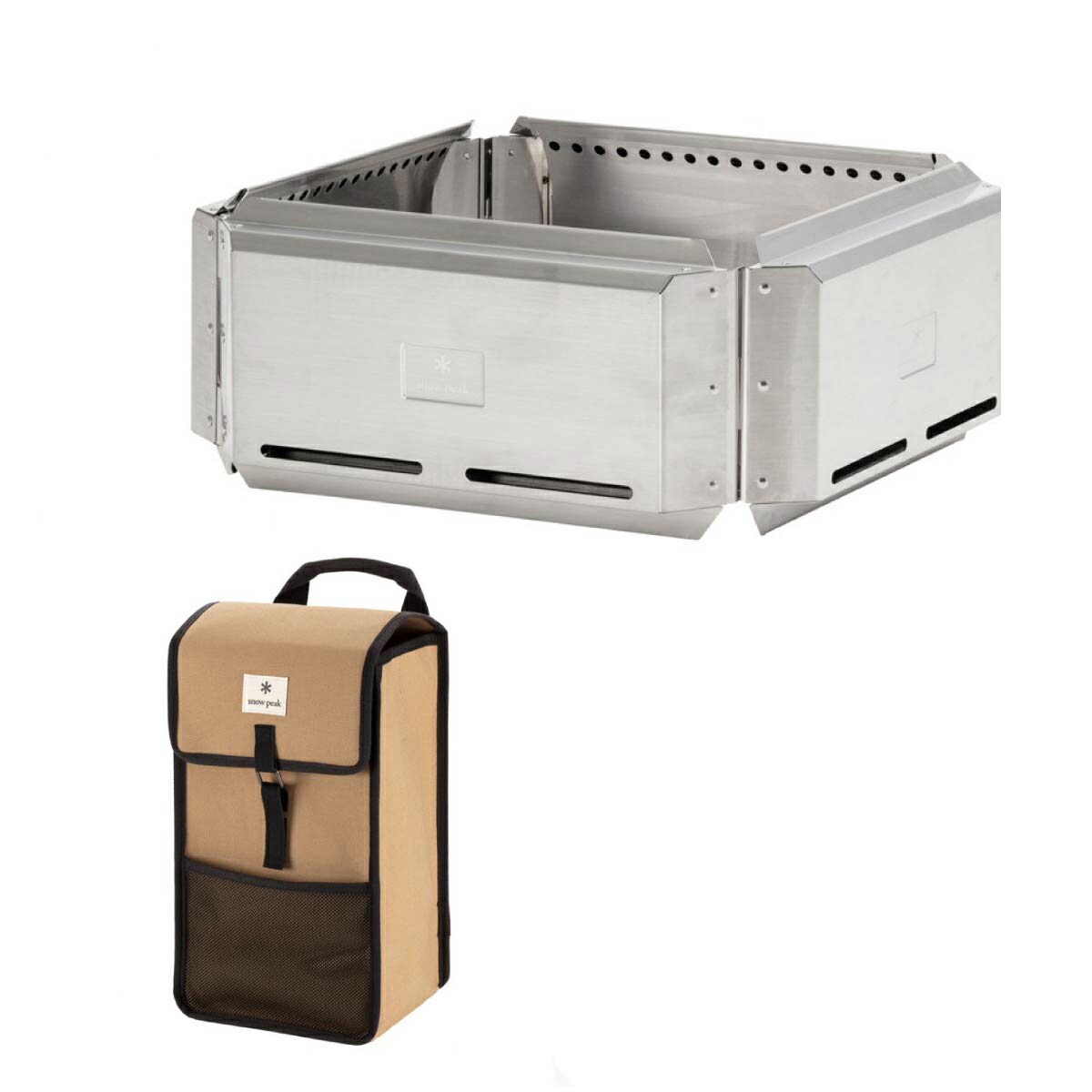 未使用】snowpeakのフローガ Lと専用収納ケース バーベキュー