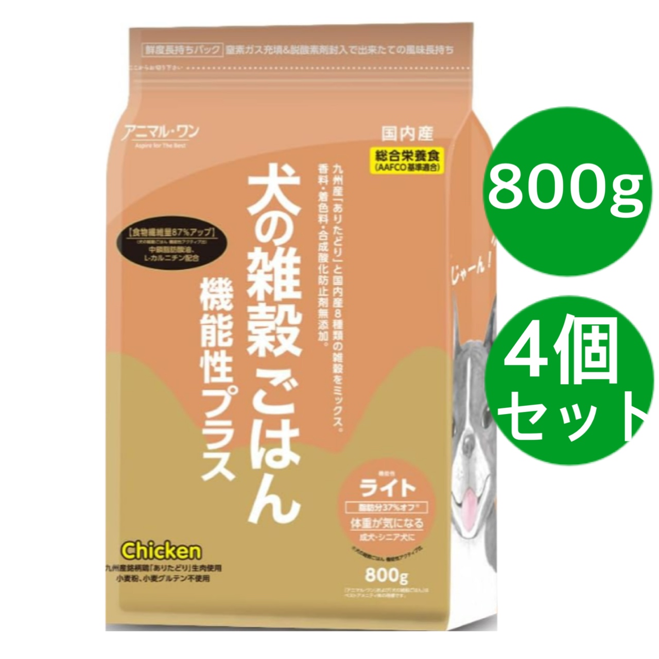 バンビーニ犬の雑穀ごはん 機能性プラス 800g チキンアクティブ Amazon | アニマル・ワン ドッグフード 犬の雑穀ごはん 機能性