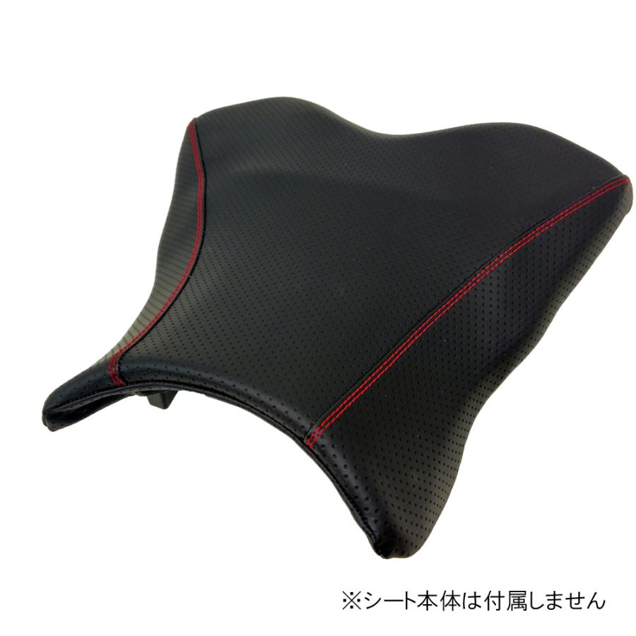 楽天市場】ZX14R ZX-14R エンボス黒 赤ダブルステッチ 純正シート 対応