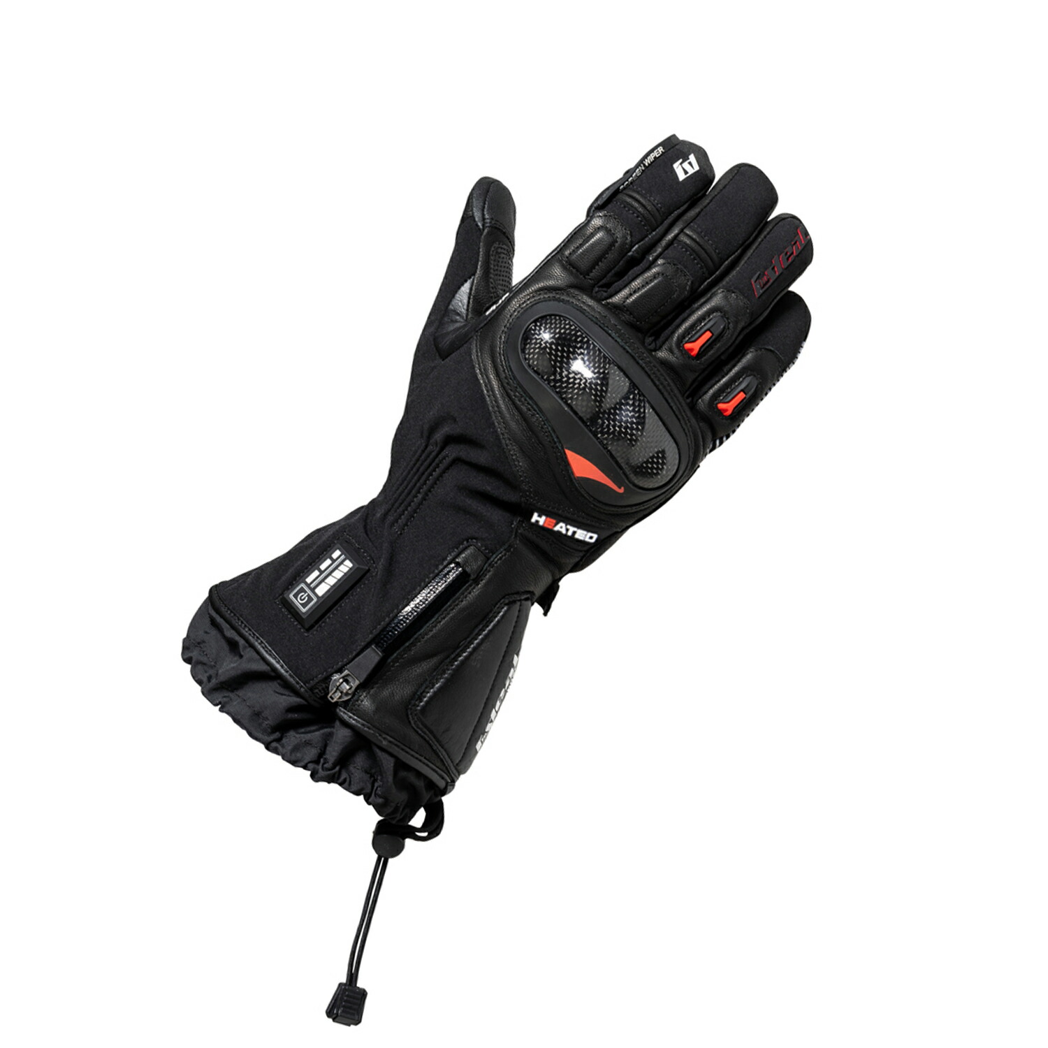 【特価】IDEAL　　ID-203BC　　ウインターグローブ　HEAT3 BC 【ヒート3 BC】（バイクバッテリー接続タイプ）　　ブラック　　【防寒防水透湿防風・あったか・電熱グローブ・いつまでも使えるバイクバッテーリ接続タイプ】