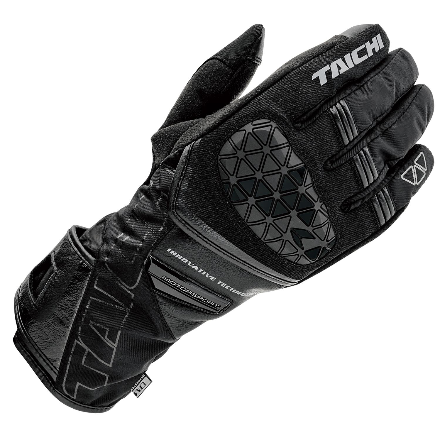 【特価】RS-TAICHI（RSタイチ）　RST626　ソニック ウインターグローブ　ブラック　　個性を主張するTPRナックルプロテクターを装備したロングカフグローブ（ウインターグローブ防寒秋冬モデル）｜バイク用品店 バイクワールド