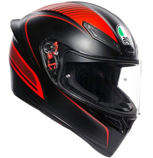AGV（エージーブイ）　18394007025　K1 S JIST Asian Fit - WARMUP MATT BLACK/RED　アジアンフィット（フルフェイスヘルメット）【正規品】｜バイク用品店 バイクワールド