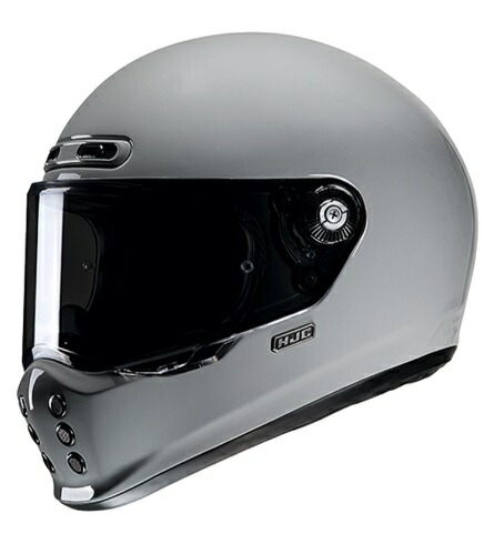 HJC（エイチジェイシー）　HJH248　V10 ソリッド　GRAY　　軽量ファイバーグラス製シェル、空力性能、素早い交換が可能なバイザーシステム、インカム用ホールなど、クラシカルな雰囲気の中にも機能性や快適性を兼ね備えたフルフェイスヘルメット！