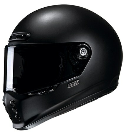 HJC（エイチジェイシー）　HJH248　V10 ソリッド　SEMI FLAT BLACK　　軽量ファイバーグラス製シェル、空力性能、素早い交換が可能なバイザーシステム、インカム用ホールなど、クラシカルな雰囲気の中にも機能性や快適性を兼ね備えたフルフェイスヘルメット！