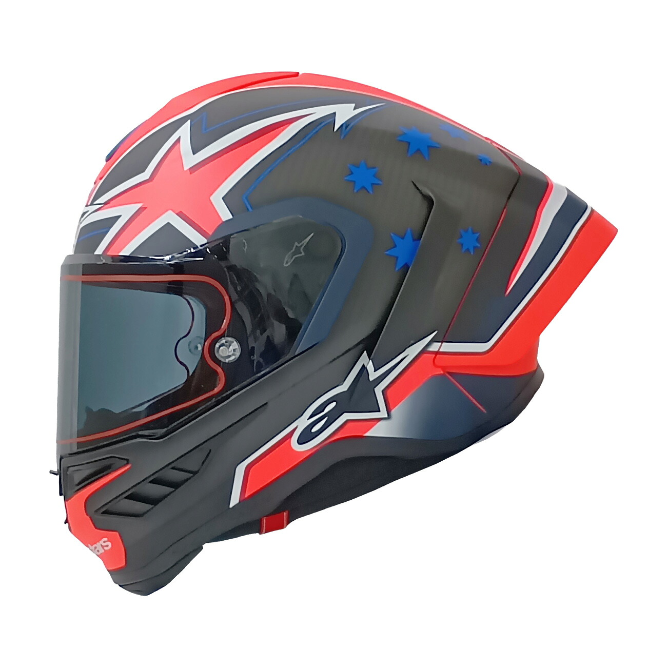 【限定品】alpinestars（アルパインスター）　8201125　SUPERTECH R10 MILLER HELMET SG/FIM　カーボン/レッド/マット（7226）　Mサイズ　　　Alpinestars レーシング ヘルメットの最高峰「Alpinestars Supertech R10」（スーパーテックR10）｜バイク用品店 バイクワールド