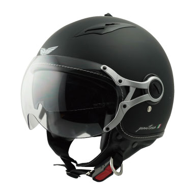 SPEED-PIT（TNK工業）　AP-16　パイロットヘルメット　マットブラック　　開閉可能なインナーシールド付きパイロットヘルメット！内装脱着式で洗濯可能！UVカットアウターシールド標準装備で紫外線からお肌を守ります｜バイク用品店 バイクワールド