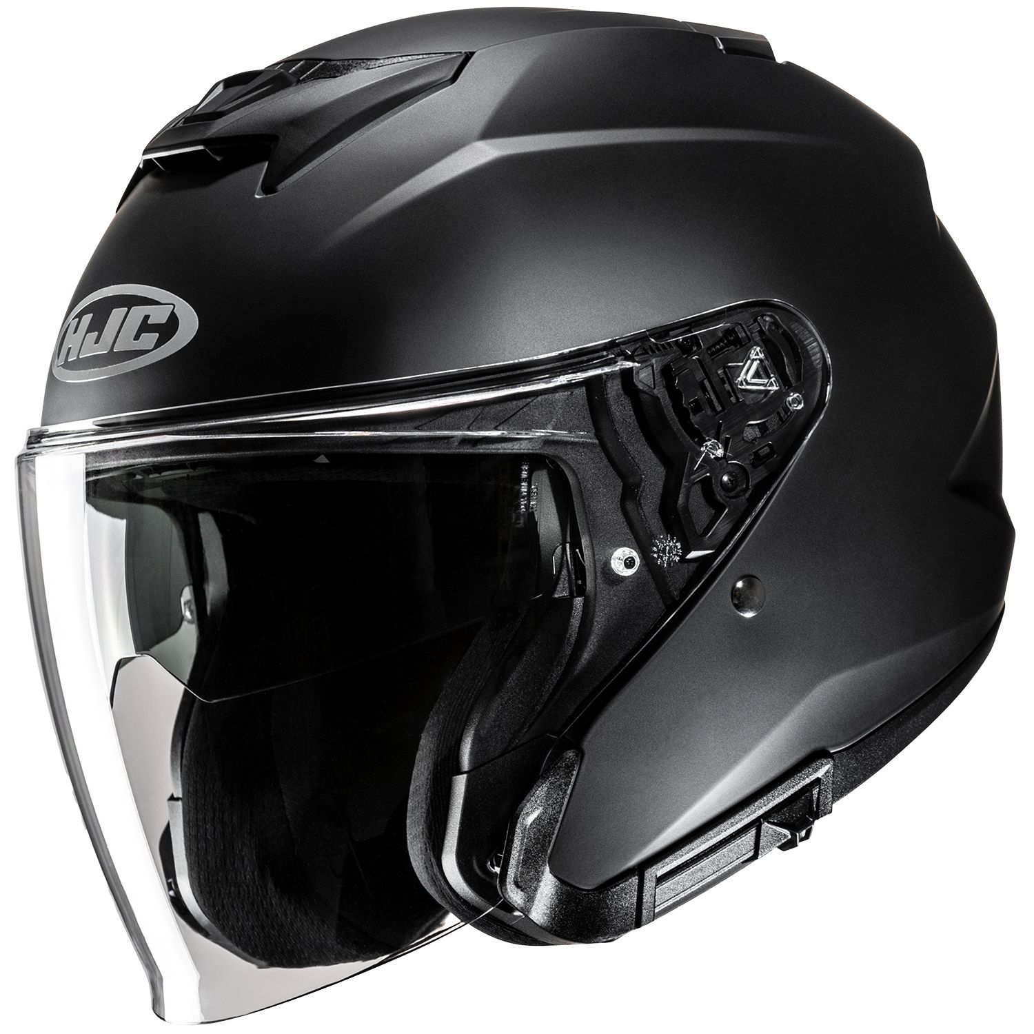 HJC（エイチジェイシー）　HJH273　i31 ソリッド　オープンフェイスヘルメット　セミフラットブラック　　街乗りからツーリングまで様々な用途に対応するインナーバイザーを備えたオープンフェイスヘルメット！｜バイク用品店 バイクワールド