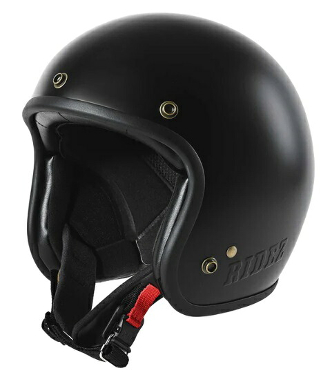 RIDEZ（ライズ）　TQジェットヘルメット　BLACK　（小さめでスタイリッシュなオープンジェットヘルメット/メッシュ生地で蒸れにくく着脱可能な内装）