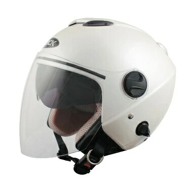 SPEED-PIT（TNK工業）　ZJ-2　ZACK P.WH　ジェットヘルメット　パールホワイト　　（インナーシールド内臓/洗える内装/ワンタッチホルダー/エアーインテーク機能）
