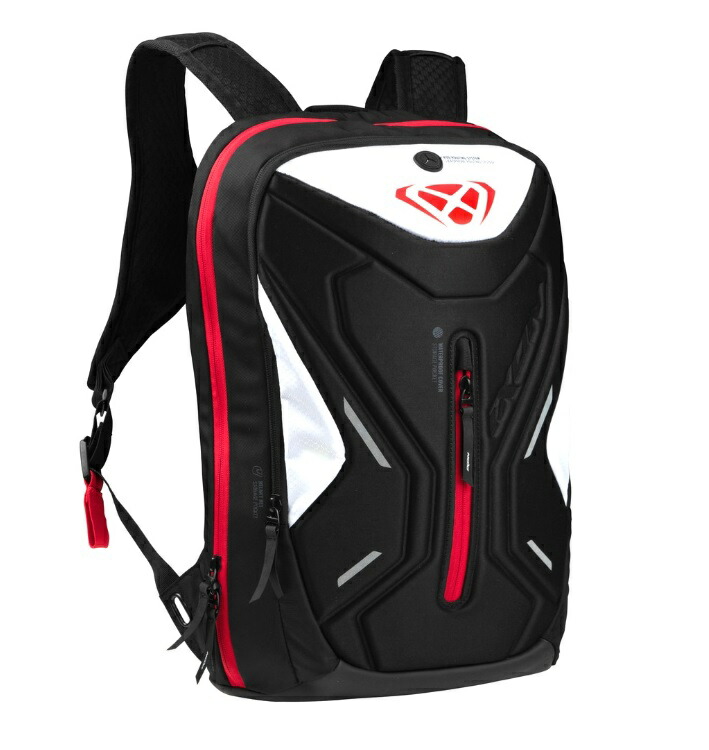 IXON（イクソン）　501101006　R-LASER 25　バックパック(BLACK/WHITE/RED)｜バイク用品店 バイクワールド