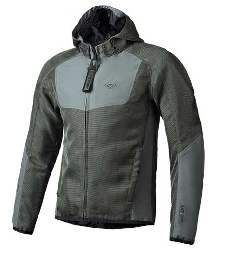 IXON（イクソン）　100101145　BURNING AIR A エアスルーアーバンジャケット KAHKI　　ストリートスタイルエアスルーアーバンジャケット！着脱式フード、肩にも強化メッシュパネル採用で超エアスルー！