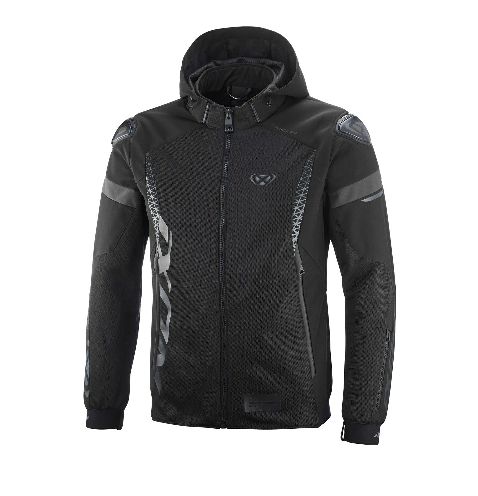 IXON（イクソン）　100101210　M-PULSION AIR A ジャケット BLACK/ANTHRACITE　　ソフトシェル素材と強化メッシュパネル採用で超エアスルー＆超動きやすい春夏スポーツスタイル　メッシュフーディジャケット！ 27,258円