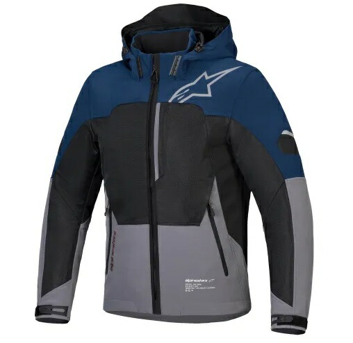 alpinestars（アルパインスター）　3302625　CREW PARKA AIR ASIA　DARK BLUE DARK GRAY（7231）　　通気性を最大限に高めたライディングパーカ