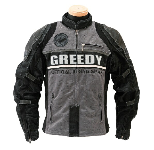 GREEDY GNS-061 SPORTS MESH JACKET グレー(メッシュジャケット)|バイク用品店 バイクワールド