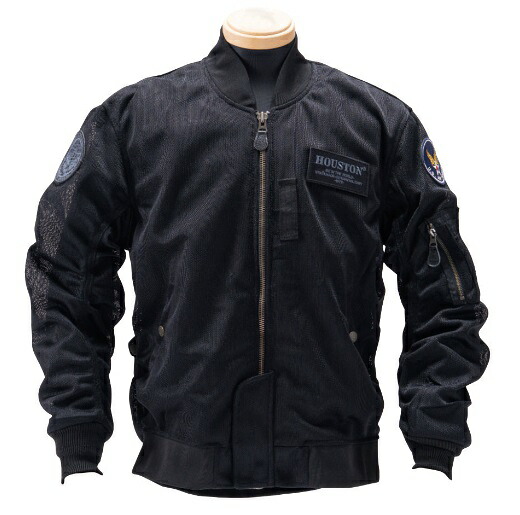 HOUSTON（ヒューストン）　HTVA-2611S　MA-1 MESH M/C JAC　BLACK　　（メッシュジャケット）