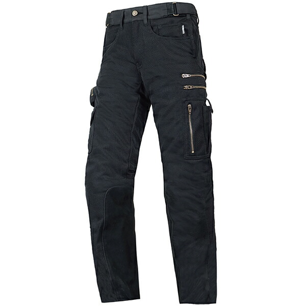 ROUGH&ROAD ラフアンドロード RR7506 バリアクロスメッシュパンツ ブラック系 L [240001260483]【中古】バイクウェア メンズ [処分特価]ラフアンドロードRA5033 シープレザー