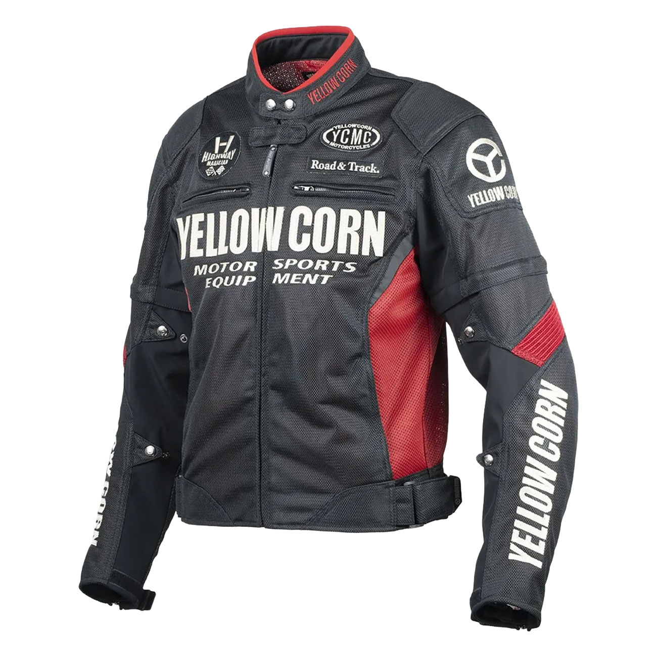 YELLOW CORN（イエローコーン）　YB-6102　メッシュジャケット　MESH JACKET　BLACK/RED