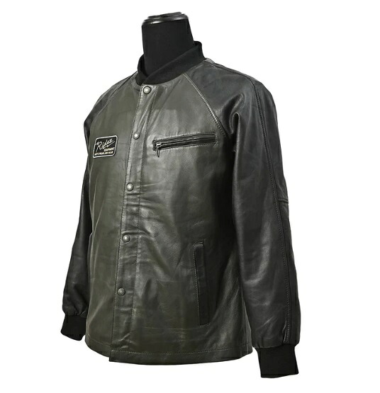RIDEZ(ライズ) RLJ223 CARCLUB JACKET OLIVE バイク用 カークラブコート レザージャケット カークラブコートと呼ばれているドライビング用防寒着がモチーフのレザージャケット|バイク用品店 バイクワールド