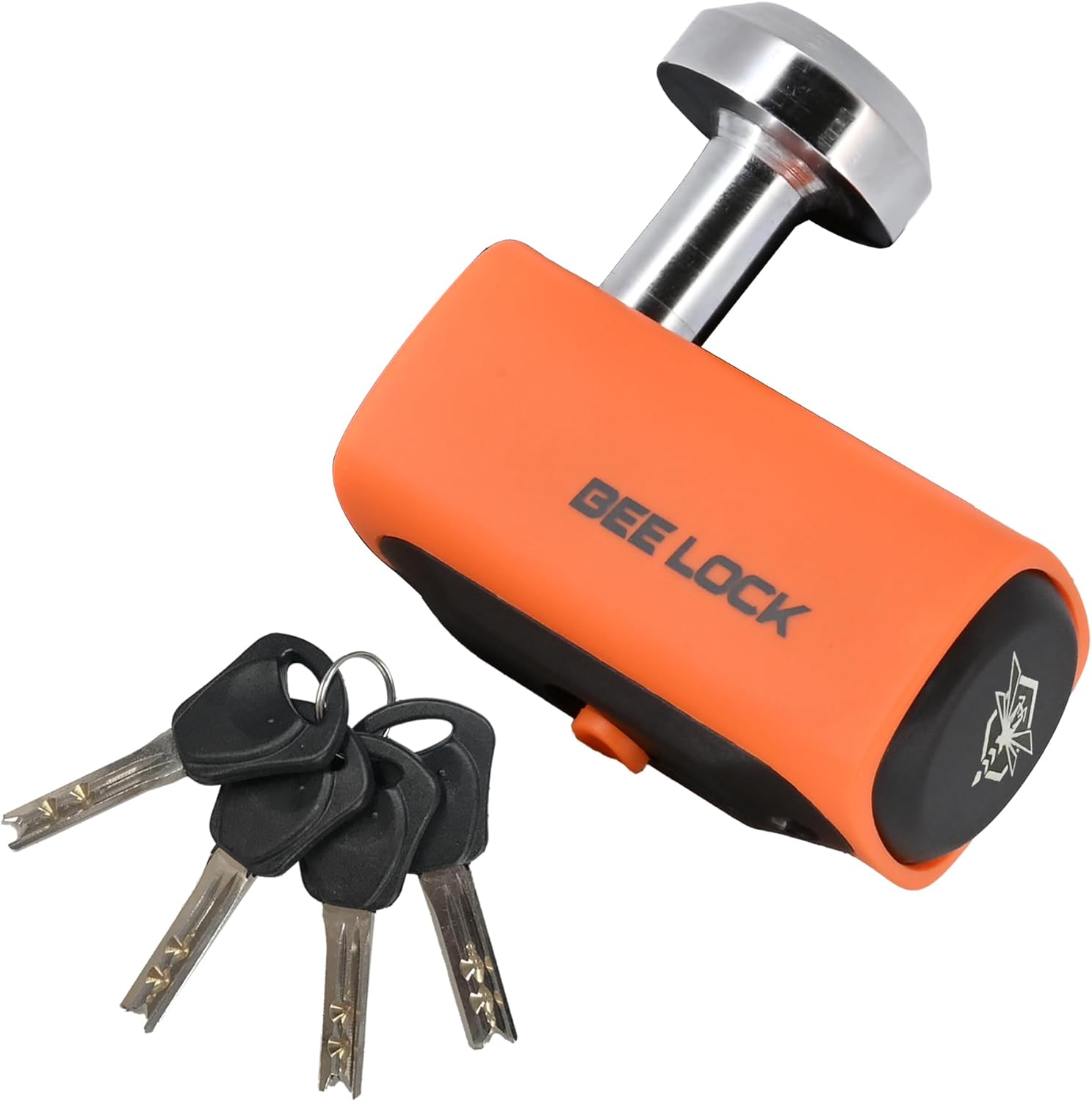 【クーポン配布中】バイクロック LEAD リード工業 LZ802A BEE LOCK シャックルロック ロックプラ 14φ バイク ロック 防犯 盗難防止 オレンジ 【4952652041541】