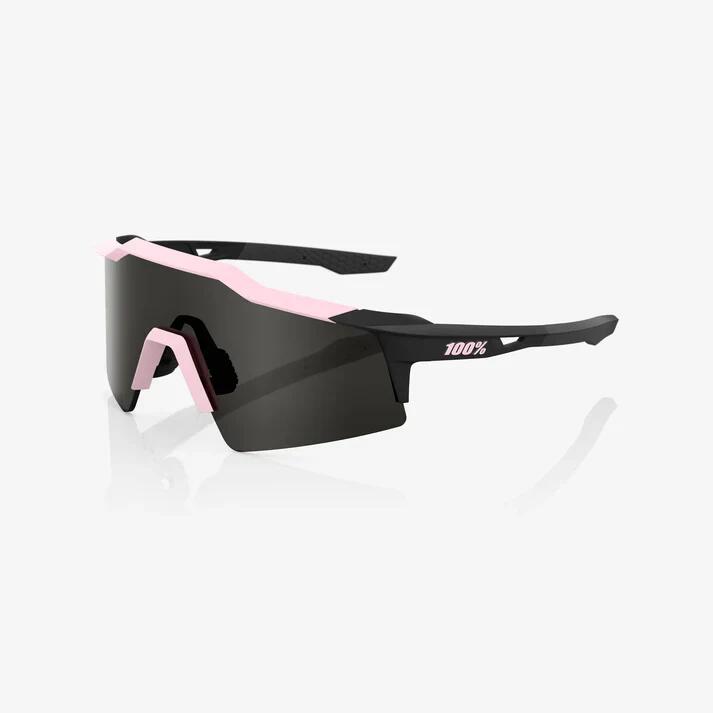SPEEDCRAFT SL Soft Tact Desert Pink - Smoke Lens ソフトタクトデザートピンク スモークレンズ UVカット 軽量 ランニング 自転車 野球 スポーツサングラス 100％ ワンハンドレッド