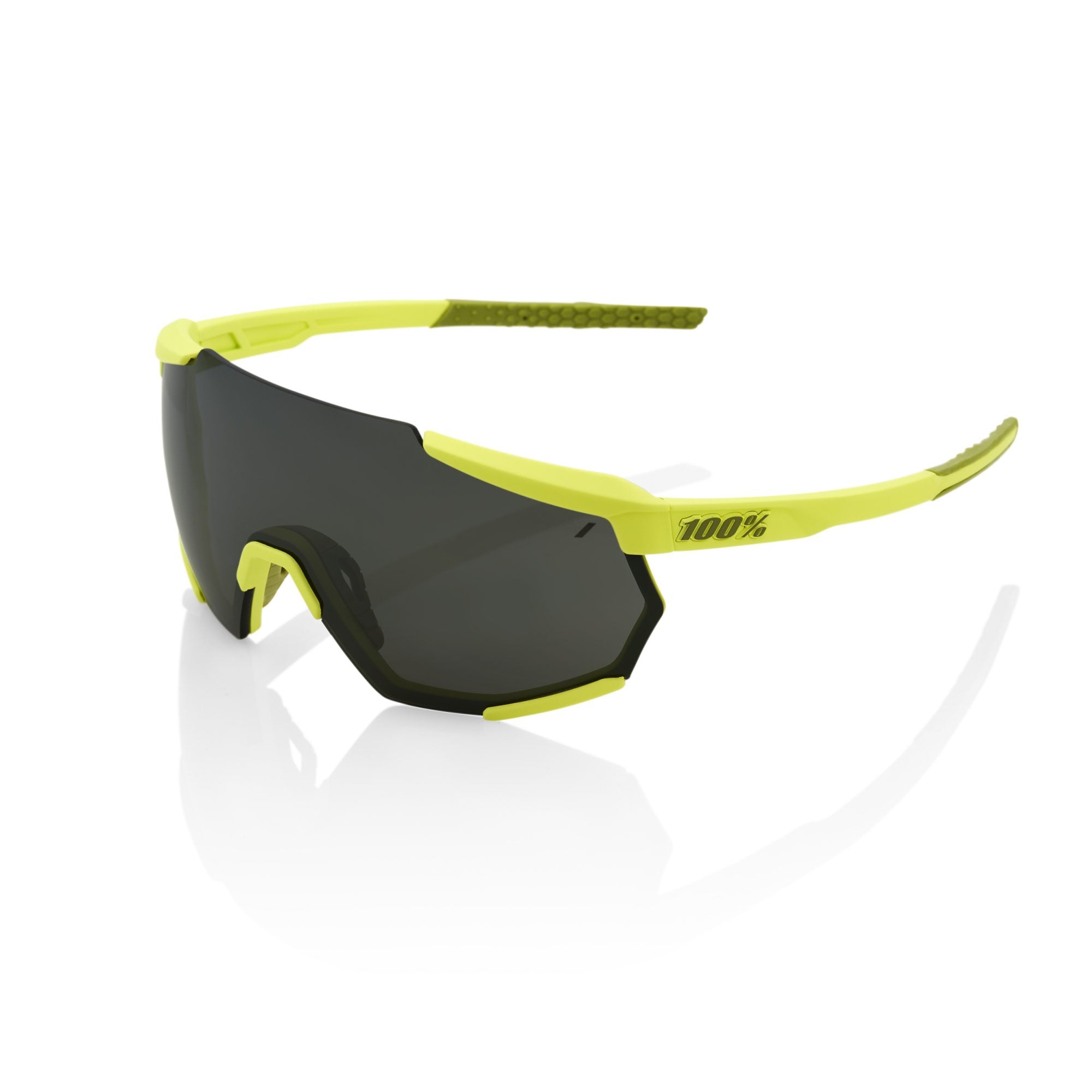 RACETRAP - Soft Tact Banana / Black Mirror Lens ブラック ミラーレンズ UVカット 軽量 ランニング 自転車 野球 スポーツサングラス 100％ ワンハンドレッド