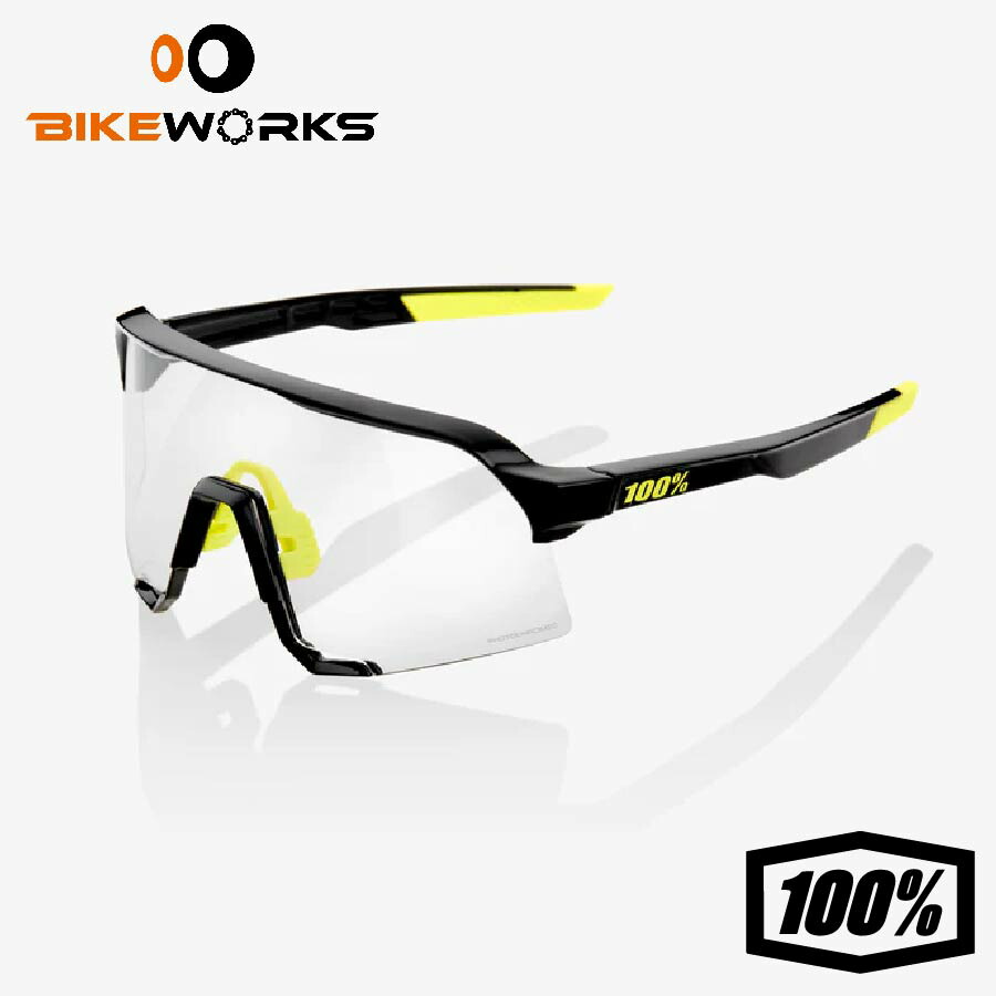 S3 - Gloss Black / Photochromic Lens グロスブラック 調光レンズ UVカット 軽量 ランニング 自転車 野球 スポーツサングラス 100％ ワンハンドレッド【 SALE 】 23,297円